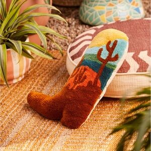 Urban Outfitters Cowboy Boot Pillow